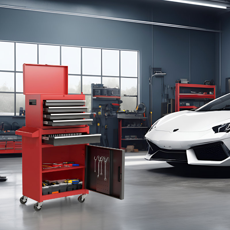 Armoire à outils en métal avec couvercle amovible en métal 5 - antirouille et espace pour le garage