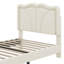 Lit plateforme tapissier simple avec tête de lit courbée à hauteur ajustable et DEL-146935121