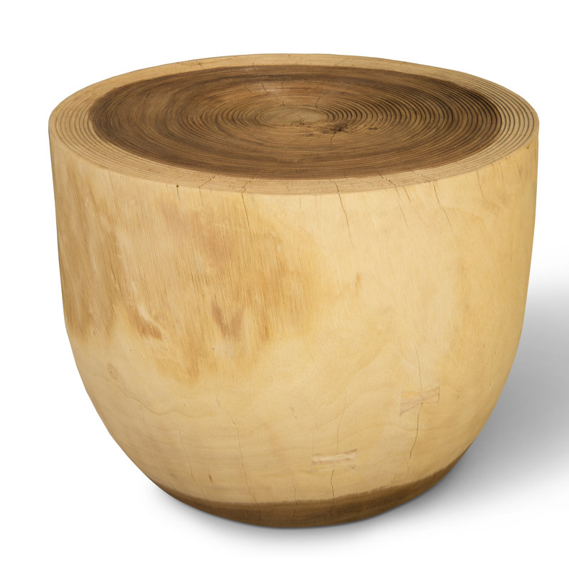 Solid Wood Drum End Table