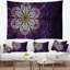 Tapisserie florale florale bleue et rose-28486264