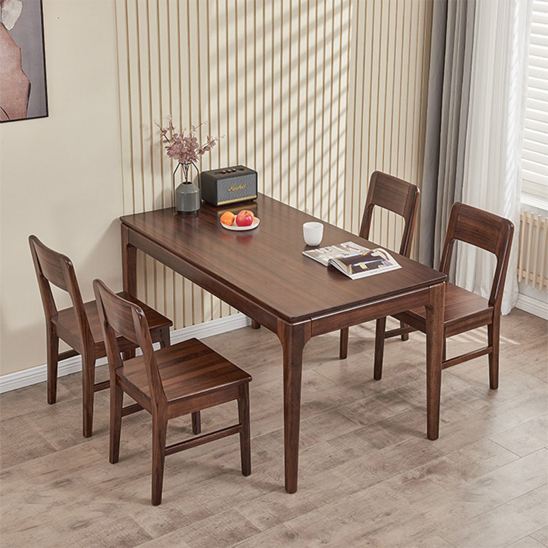 High quality simple solid wood table set, 5