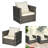 Outdoor Patio Furniture Sets Garden Rattan Chair Wicker Sofa Load 360 LBS 2 Person Seating Group-2071459661