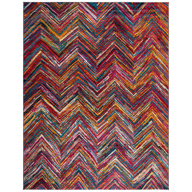 Miley Performance Chevron Rug, Rectangle 8' x 10'