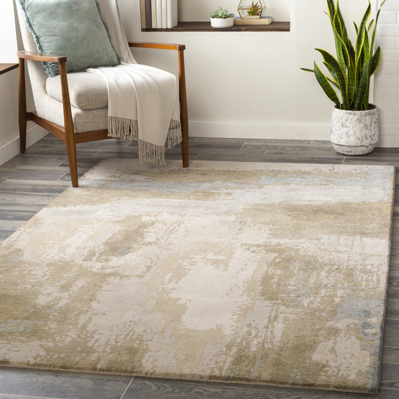 Wool Abstract Indoor Rug, Rectangle 10' x 14'