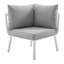 Canapé modulaire d'extérieur en aluminium 4 pièces Riverside par Modway-1500153860-1500155450