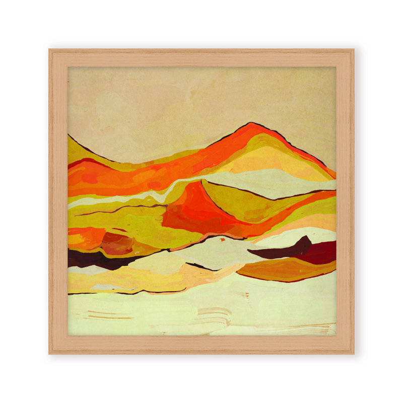 Nature Inspired Dawn's Horizon Trptych, 24" H x 24" W, Beige, Framed Print