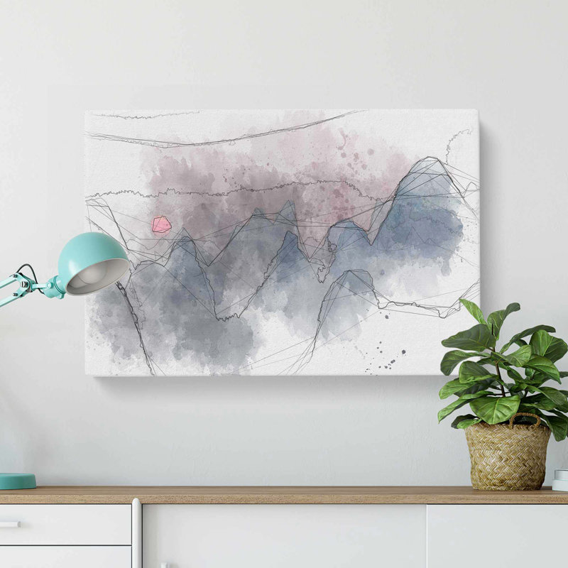 Behind the Mountains in China in Abstract - Wrapped Canvas Graphic Art Print, 40cm H x 60cm W x 3cm D