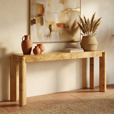 Bureau de meuble-lavabo en érable avec tiroir caché 63,1 pouces Jakus pour bureau à domicile ou rangement de maquillage