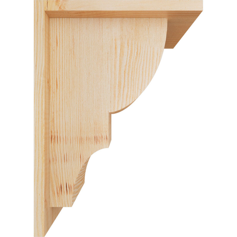 Corbeau Ridgewood avec contre-plaque, H 14 po x l 7,5 po x P 10 po, Sapin de Douglas, Lisse