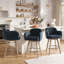 Tabourets de bar pivotants en chenille avec accoudoirs-955542769
