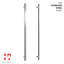 Poignée de porte à pousser / tirer - Poignée de porte plate contemporaine en acier inoxydable pour porte de douche en verre, grange en bois et porte de magasin de bureau (ensemble de 2)-105743924
