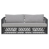 Amelia 77.8" Wide Outdoor Reversible Patio Sofa with Cushions