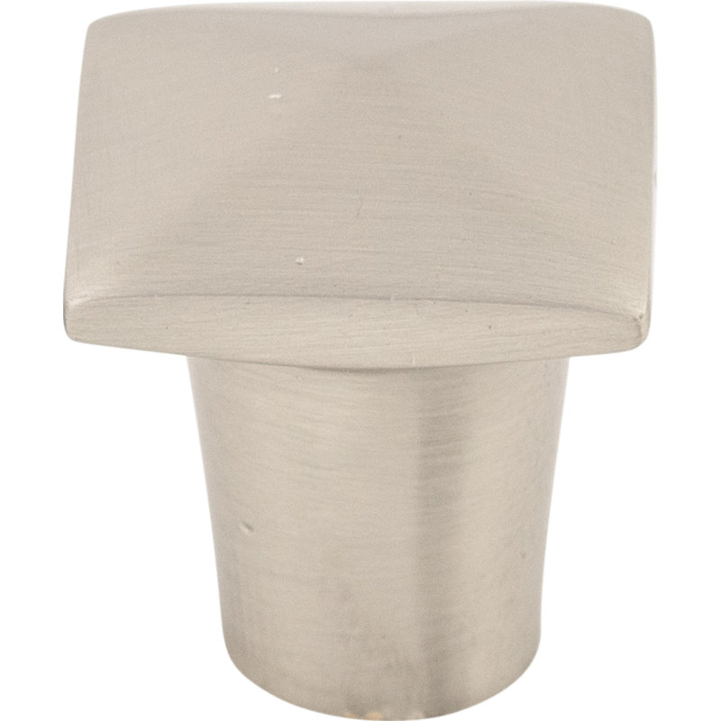 Aspen II 3/4" Length Square Knob, Brushed Satin Nickel, 7/8" Length