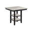 Ensemble de salle à manger à hauteur de comptoir L 40 po x l 40 po x H 36 po Mousse, mélamine, bois d'hévéa, bois massif, panneau de fibres à densité moyenne 5 pièces noir antique, gris antique Le design carré surélevé crée un espace de rassemblement décontracté.