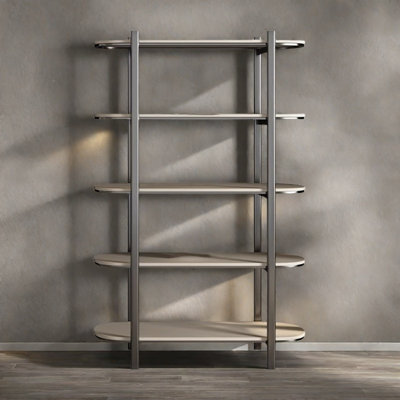 A bookcase with artistic and practical charm