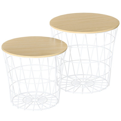 Ensemble de 2 tables de bout rondes