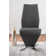 Corova High Gloss Chrome Dining Table Set with 6 Modern Design Faux Leather Dining Chairs