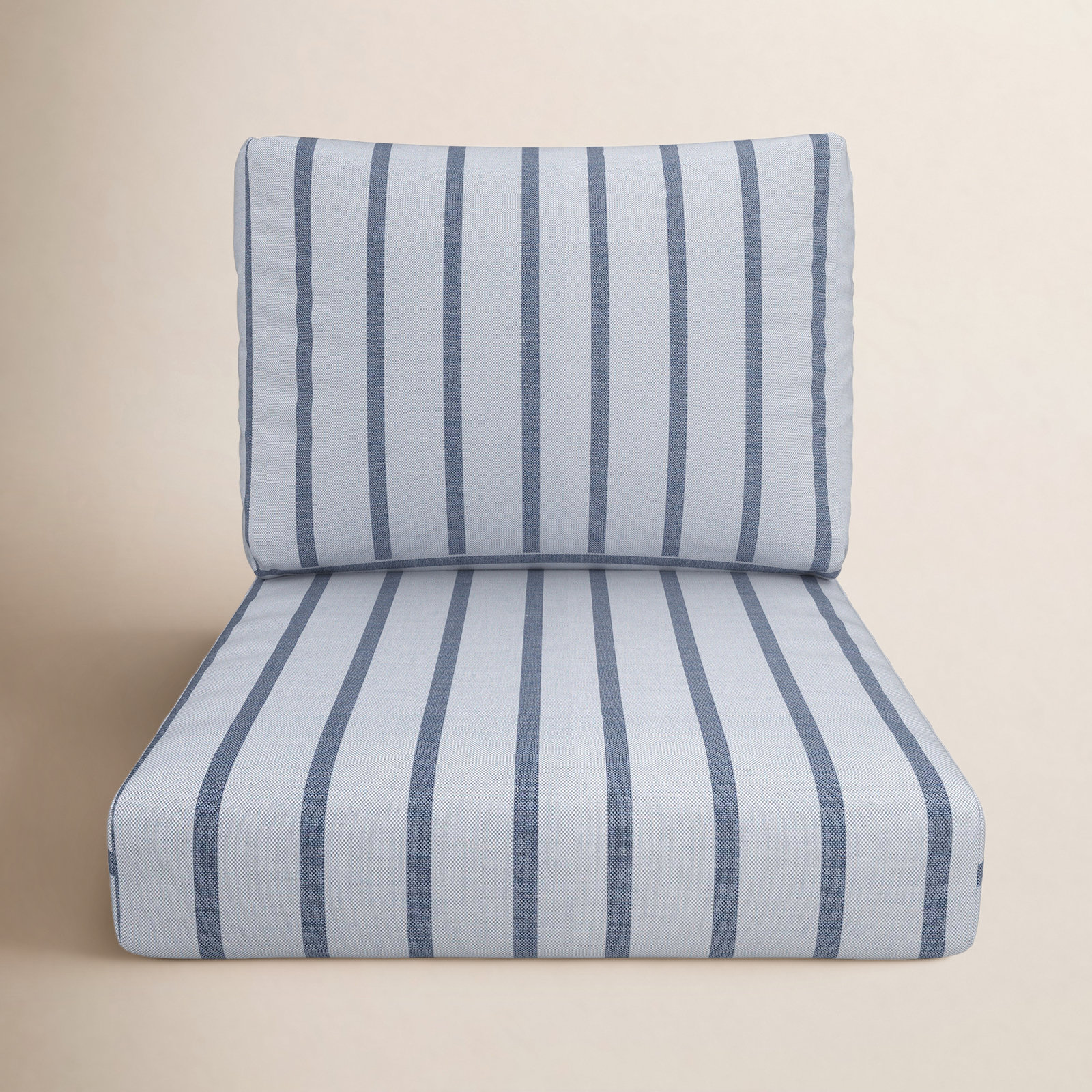 Amala Sunbrella® Seat and Back Cushion, 25" W x 5" D, Sunbrella Unwind Sky