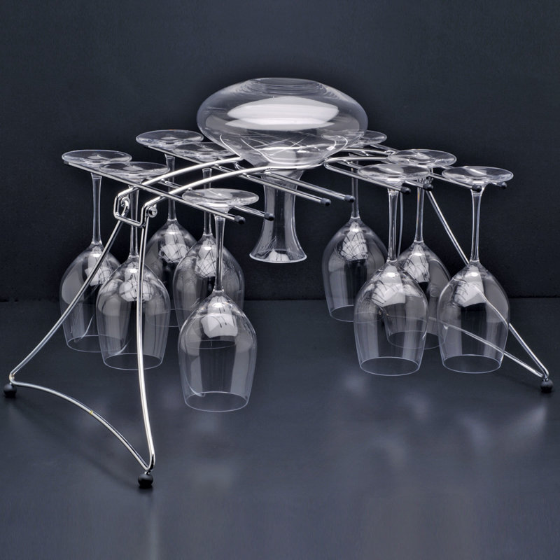 Holbrook Tabletop Wine Glass Rack in Silver