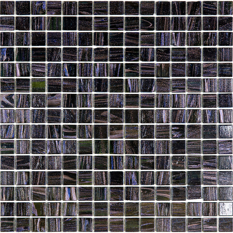 Carreau de mosaïque de mur en verre bleu brillant Yale 12 po x 12 po Celestial (paquet de 10 pieds carrés / caisse) (paquet de 10)