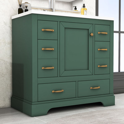 Meuble-lavabo simple 36 po avec plateau Myliyah
