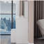 37" Middle Size Left Bedside Cabinet Vanity Table + Cushioned Stool, Extra Large Right sliding mirror, Multi Layer High Capacity Storage, Practical Fashionable Dresser, Suitable For Large Space-443787663