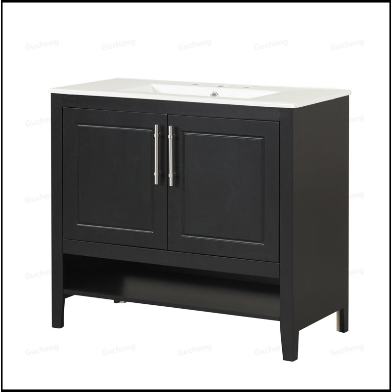 Meuble-lavabo de 36 po avec panneau de fibres à densité moyenne et lavabo