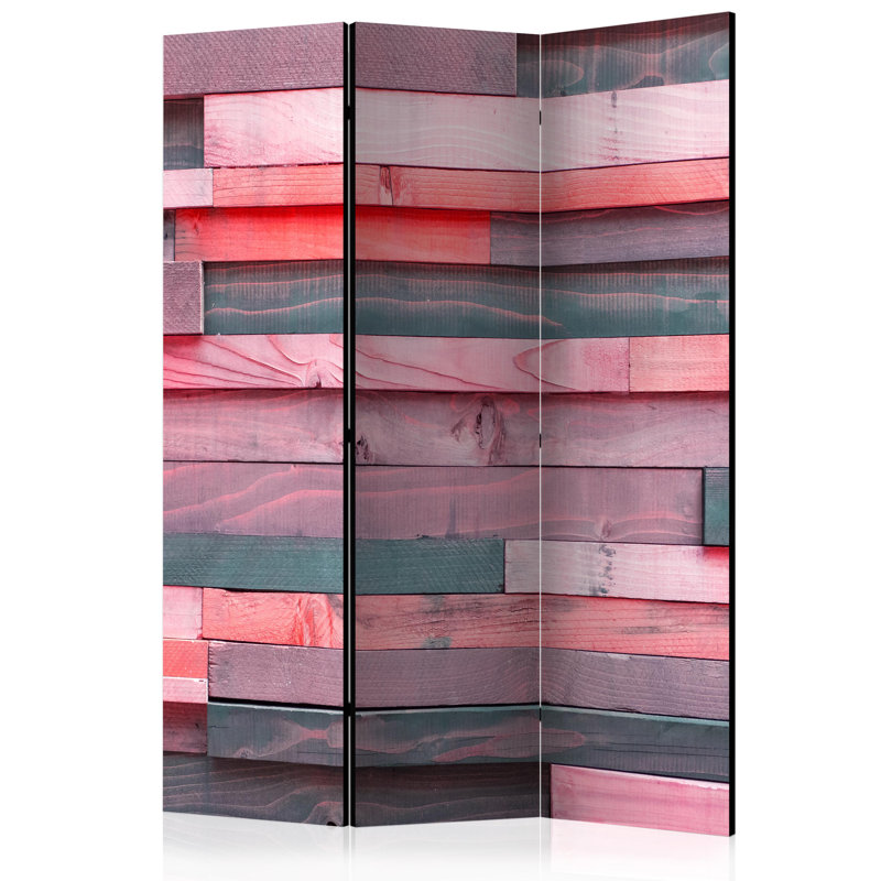 Gerhardt 172cm H Solid Wood Folding Room Divider, 3