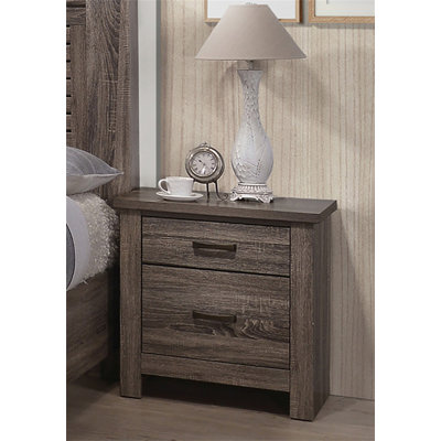 Table de chevet 2 tiroirs en bois