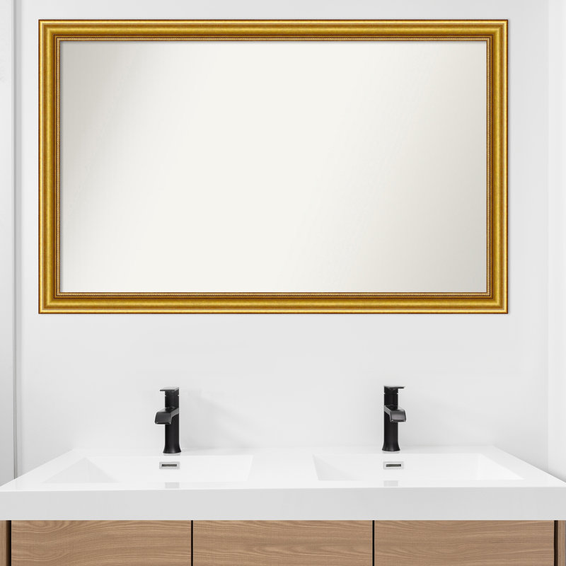 Townhouse Gold Non-Beveled Bathroom Wall Mirror, 28,75 po x 45,75 po