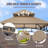 8'X8' Grill Gazebo Canopy - Heavy Duty Steel Frame, Double Tiered Grill Canopy for Outdoor Grill W/Shelves, Ceiling Hooks and Ground Stakes-113449674