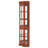 Corner Display Cabinet With 5 Shelves And Lighting, Walnut Look Finish Curio Led Lighting-460379196