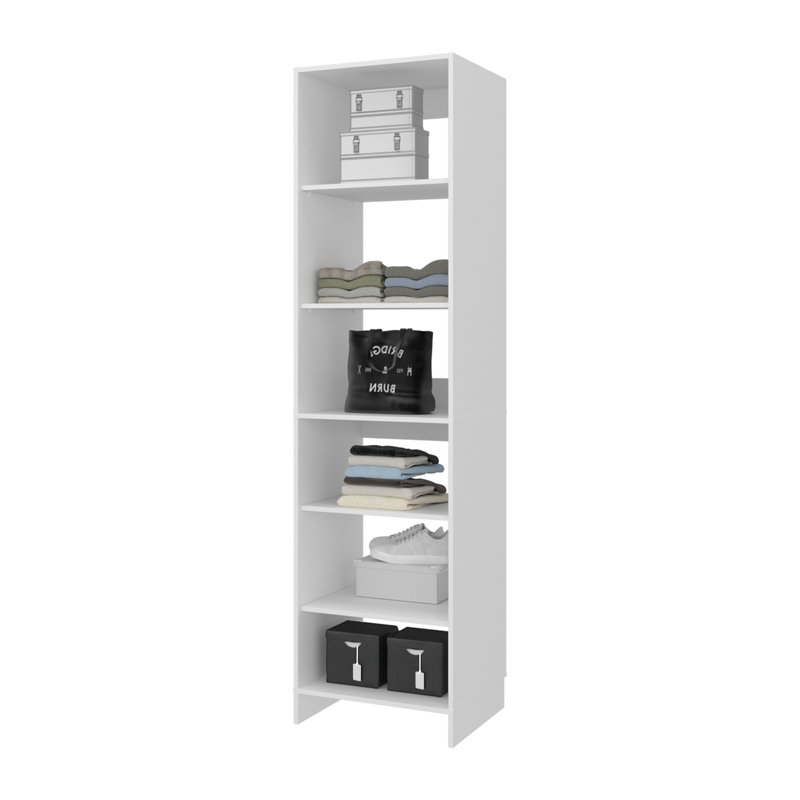 Placard autoportant Marvin H 84 po avec 6 tablettes - blanc