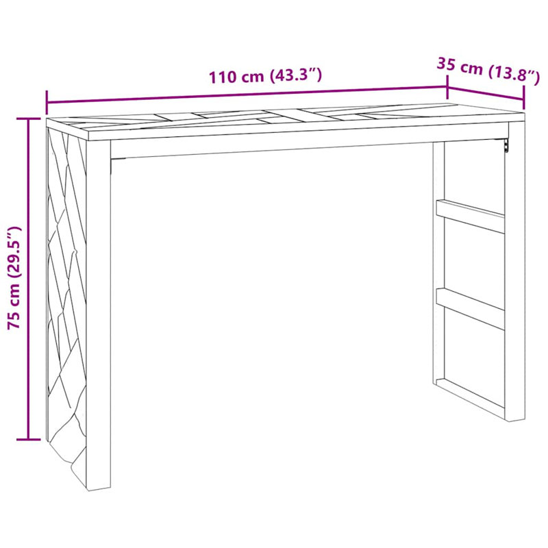 Lynbrook 110cm Solid Wood Console Table