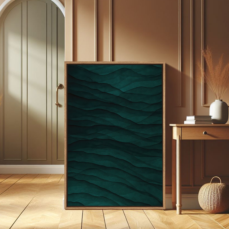 Art mural encadré abstrait rétro antique classique pour chambre à coucher, H 36 po x l 24 po, Naturel
