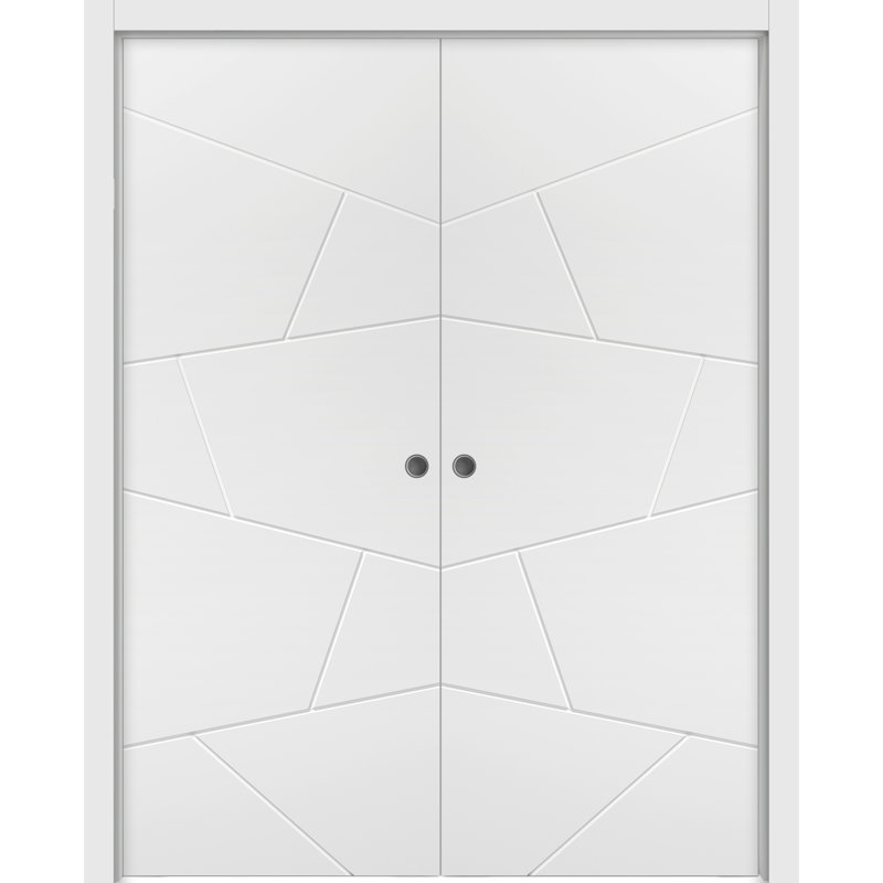 Portes à panneaux coulissantes en bois lambrissé Planum, 48 po x 80 po
