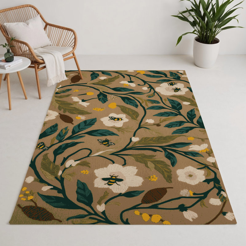 Tapis d'intérieur et d'extérieur brun Nature, Rectangle 5 pi x 7 pi