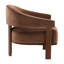 Chaise d'appoint en velours de polyester Averie, chocolat Hudson