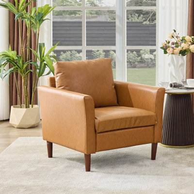 Fauteuil d'appoint en similicuir Bobur