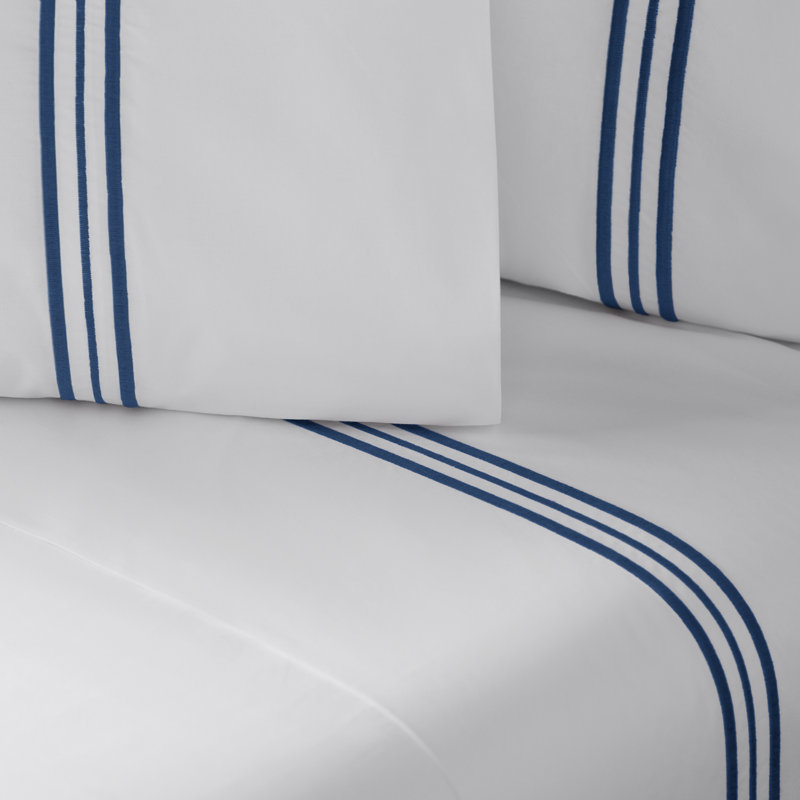 Trio Pillowcases (Pair), Standard Pillowcases, Indigo