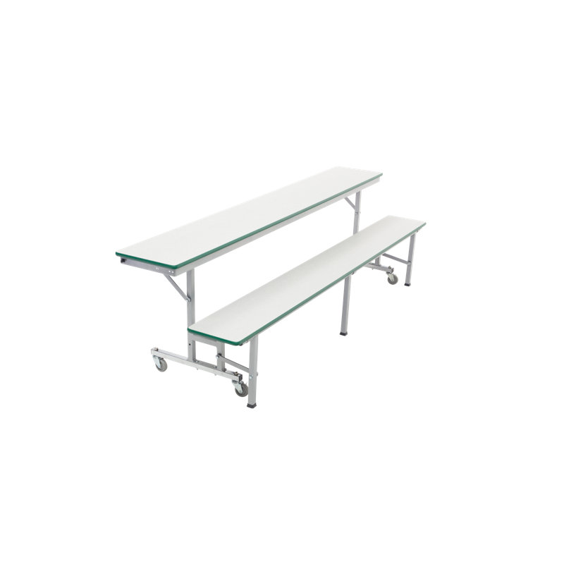 AmTab Manufacturing Corporation Rectangle Bench Cafeteria Table, 29" H x 96" W