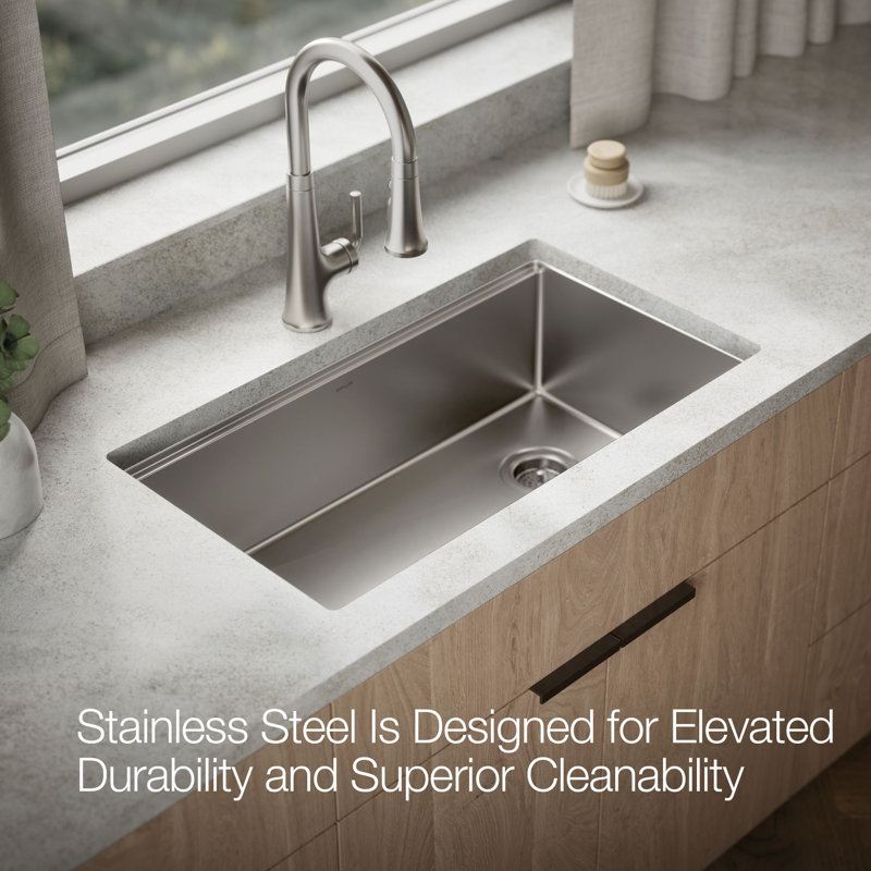 Strive 32 In. Undermount Single-Bowl Workstation Kitchen Sink