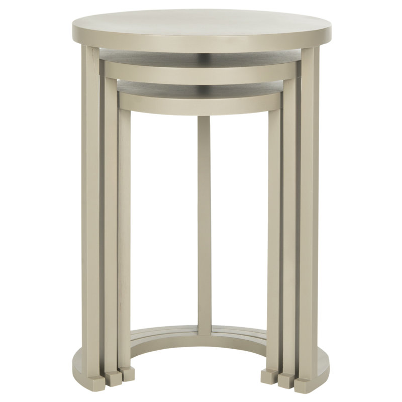 3 tables gigognes Sawyer, Gris clair