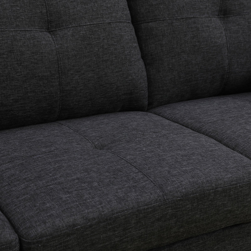 Reversible L-Shaped Sectional Couch with Storage Ottoman