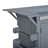 Modern 60.2''W Outdoor Kitchen Island with Wheels-279526577