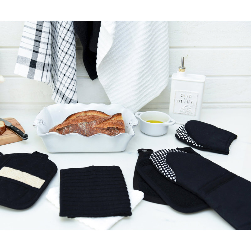 RITZ Cotton Potholder Set, Black