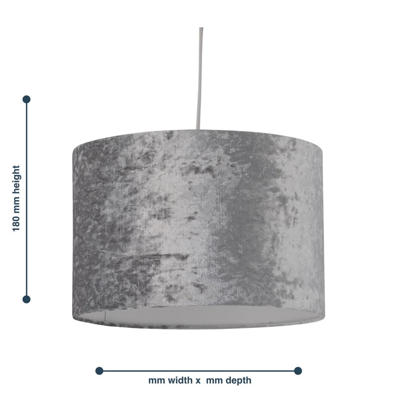 18 cm H Drum Velvet Pendant Shade ( Uno )
