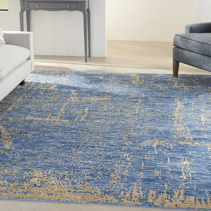 Abstract Hand Woven Area Rug, Rectangle 7'9" x 9'9"