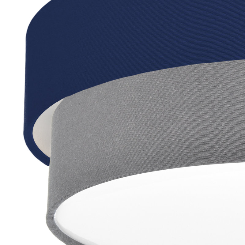 Elanaz Flush Mount, Navy Blue, Grey