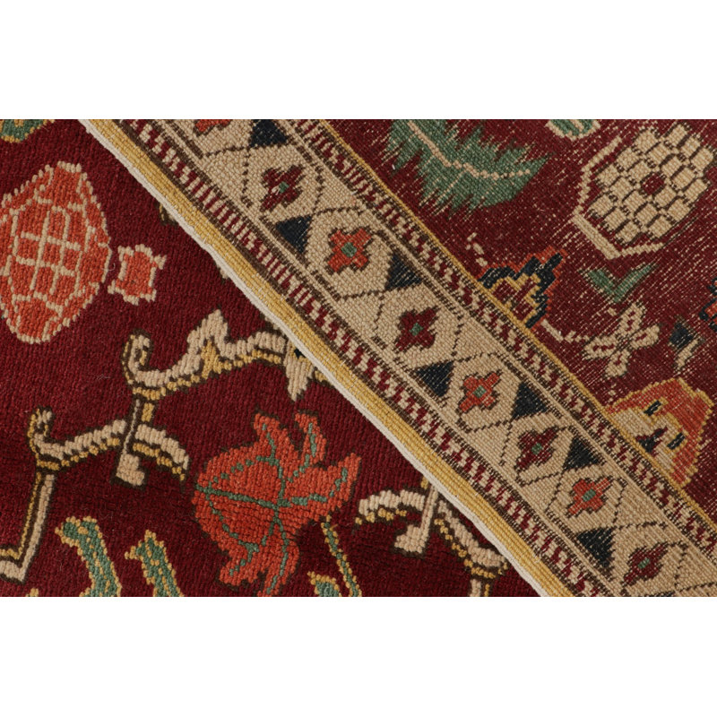 Wool Floral Area Rug in Beige/Brown, Blue, Green, Orange, Red
